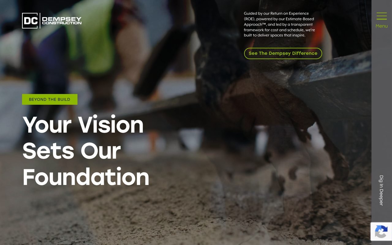 Homepage of Dempsey Construction